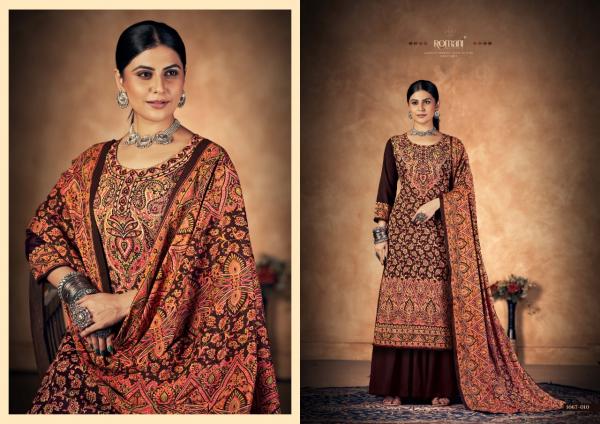 Romani Kashmiri Kali Exclusive Pashmina Dress Material Collection